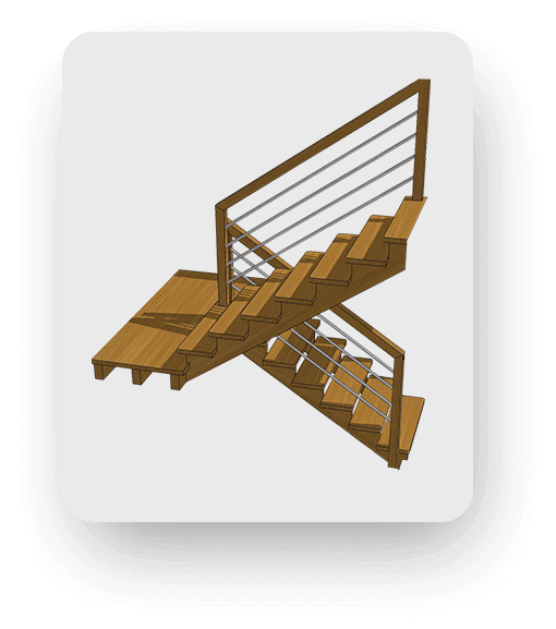 schody samonośne - render