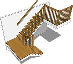 schody z balustradą opcja 1